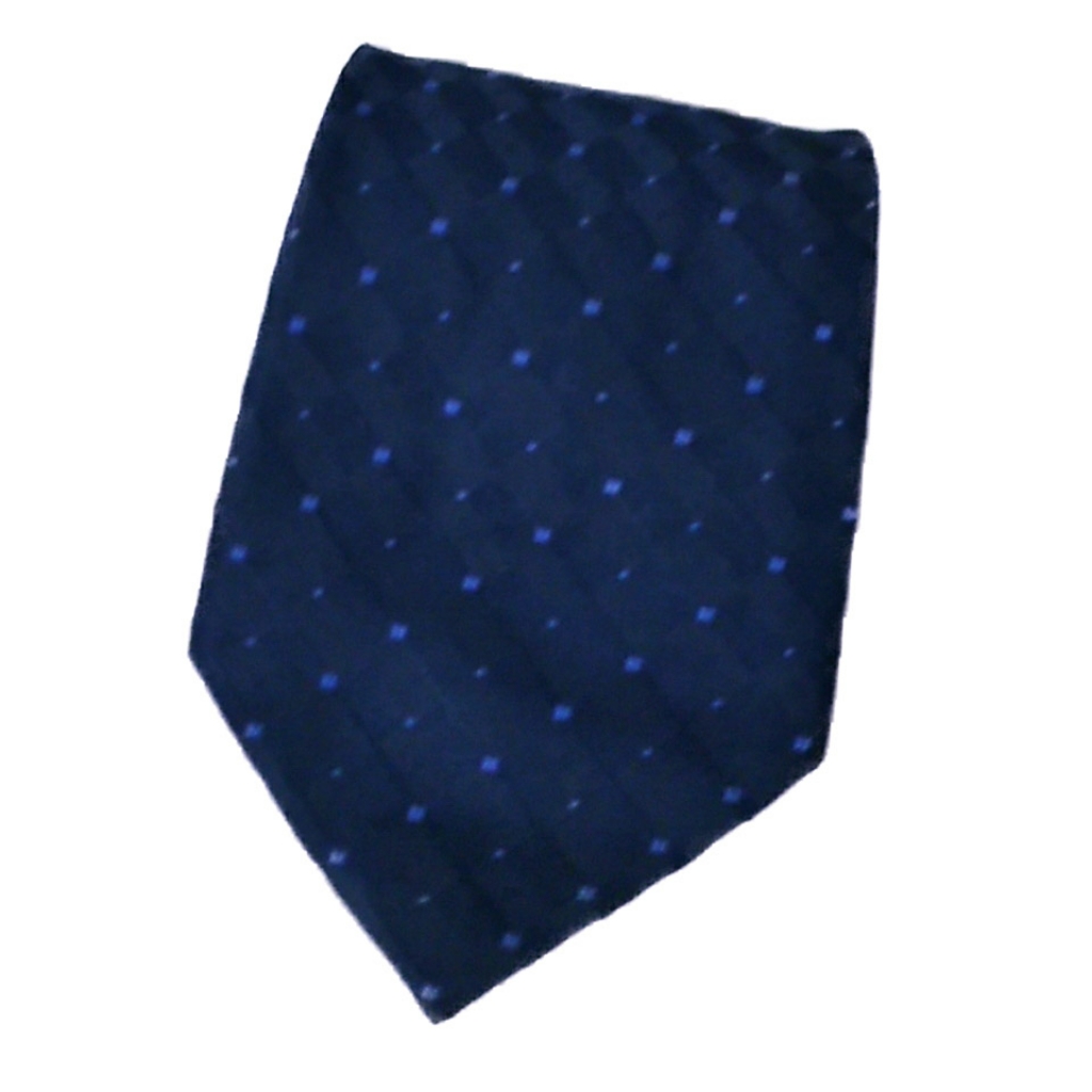 Joseph  Feiss Navy And Blue Check Silk Tie